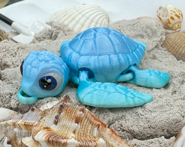 Schildkröten-Anhänger Meeresbriese Blau